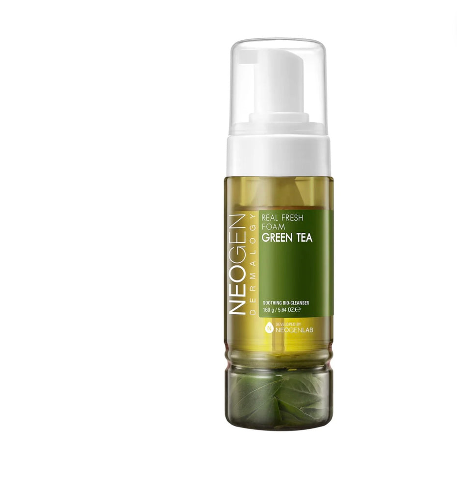 K Beautie: NEOGEN DERMALOGY REAL FRESH FOAM CLEANSER GREEN TEA 5.6 OZ / 160G -  - NEOGEN