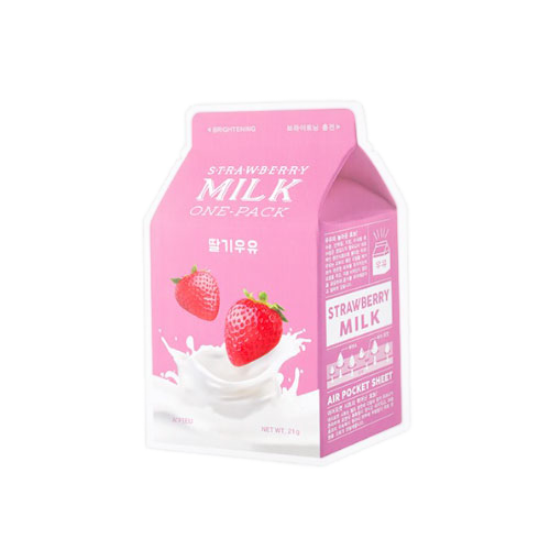 K Beautie: A'pieu Strawberry Milk (5 Sheet Masks) - Sheet Mask - A'pieu